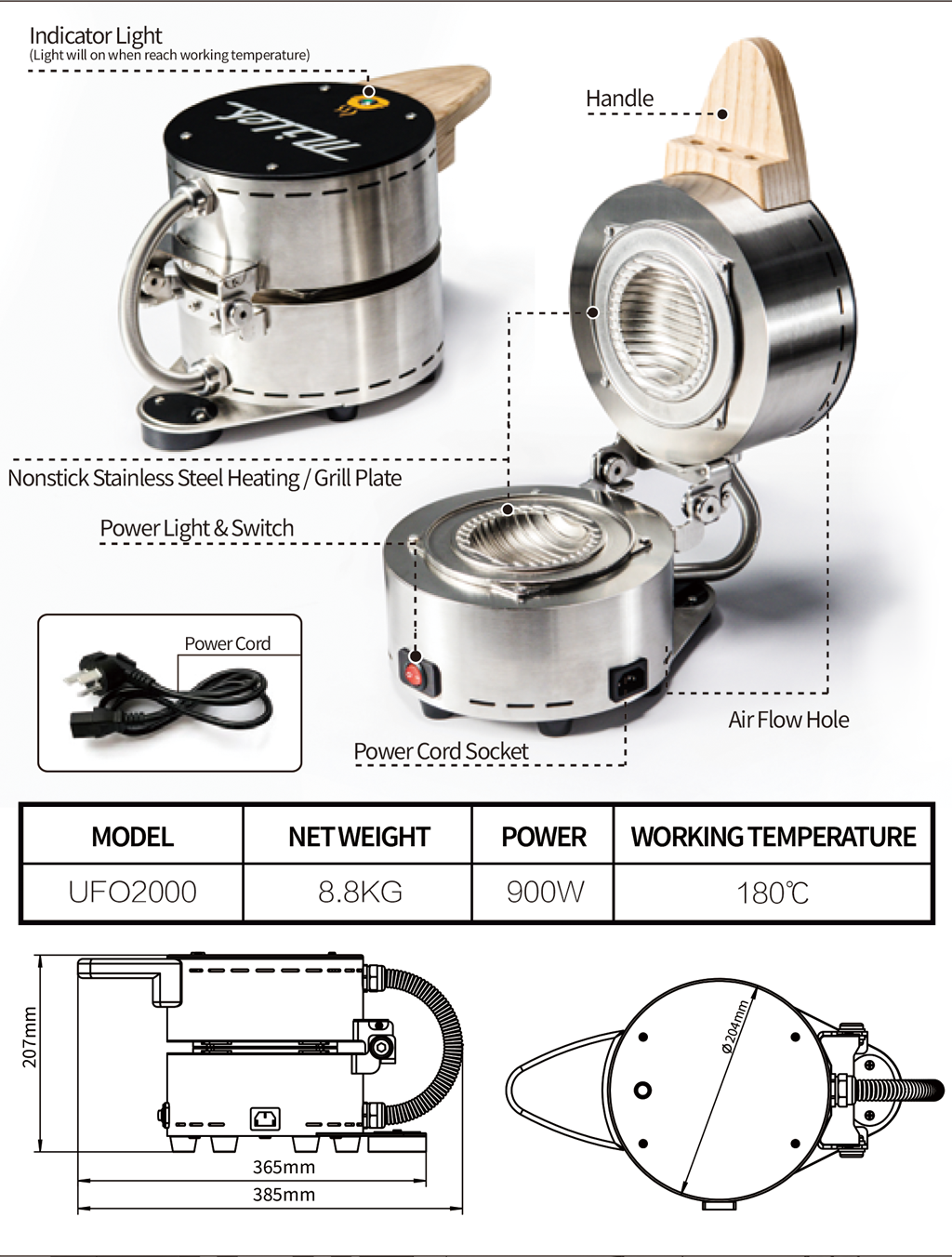 Gelato Panini Technical Specifications